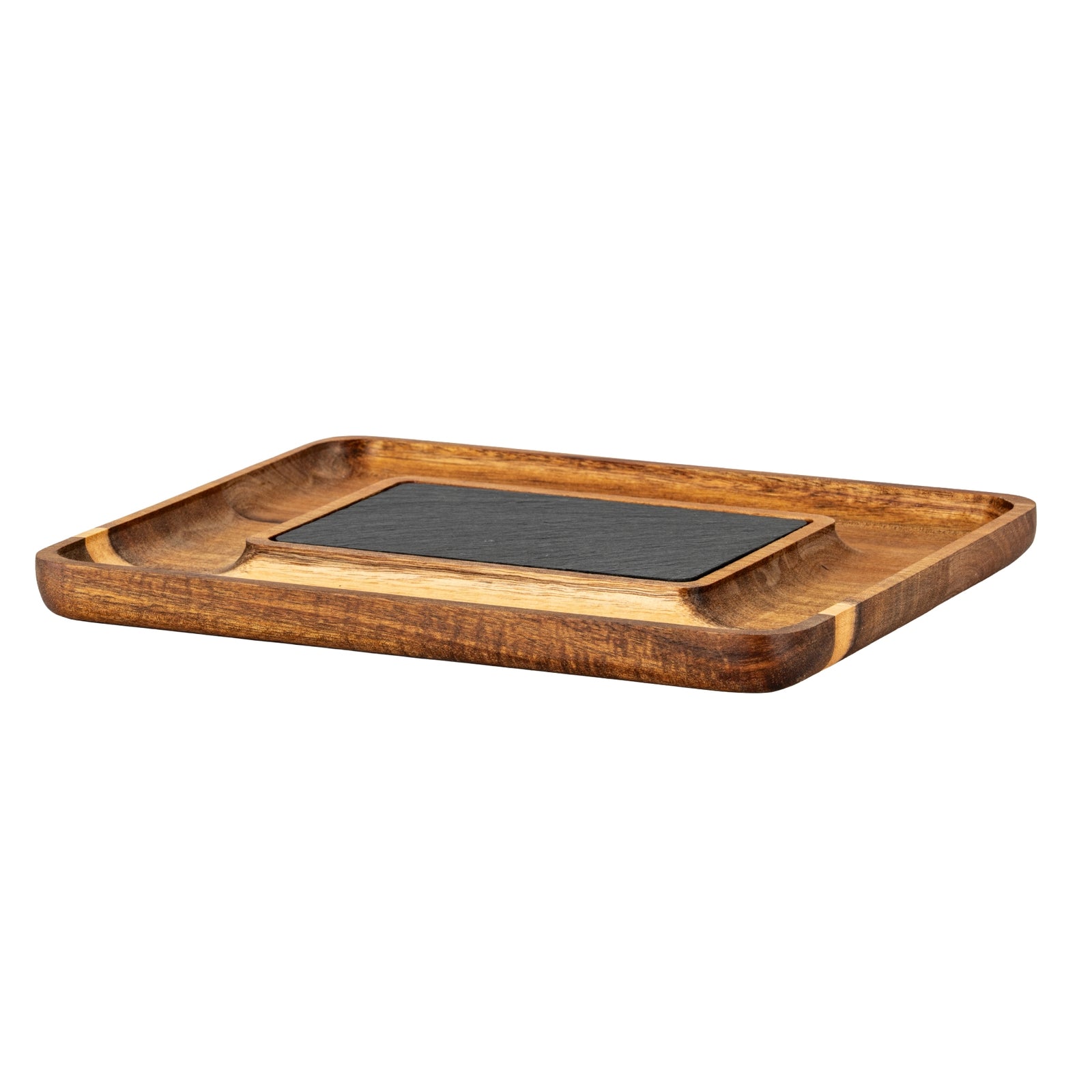 Acacia Serving Tray with Slate [cid:24691-b]