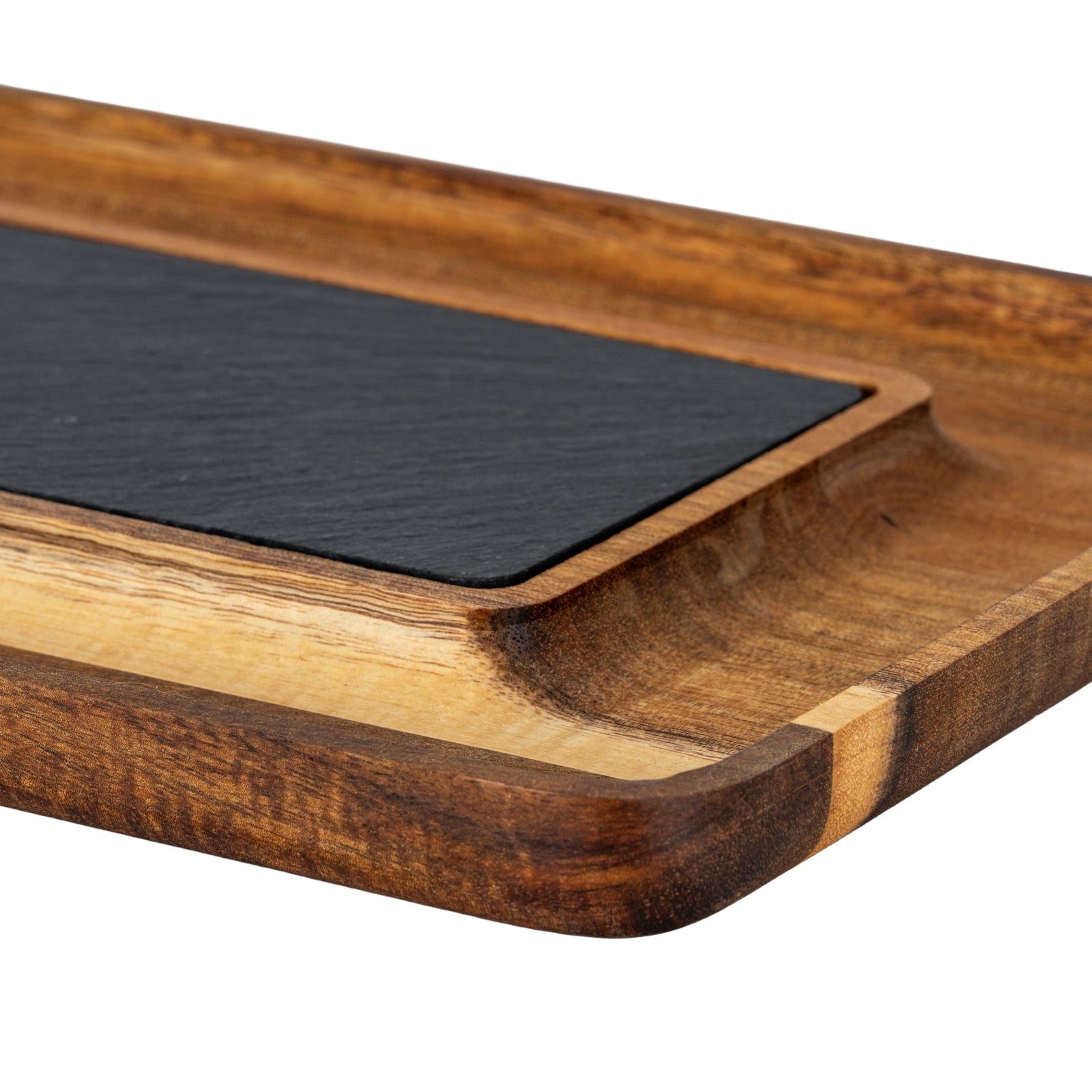 Acacia Serving Tray with Slate [cid:24691-c]