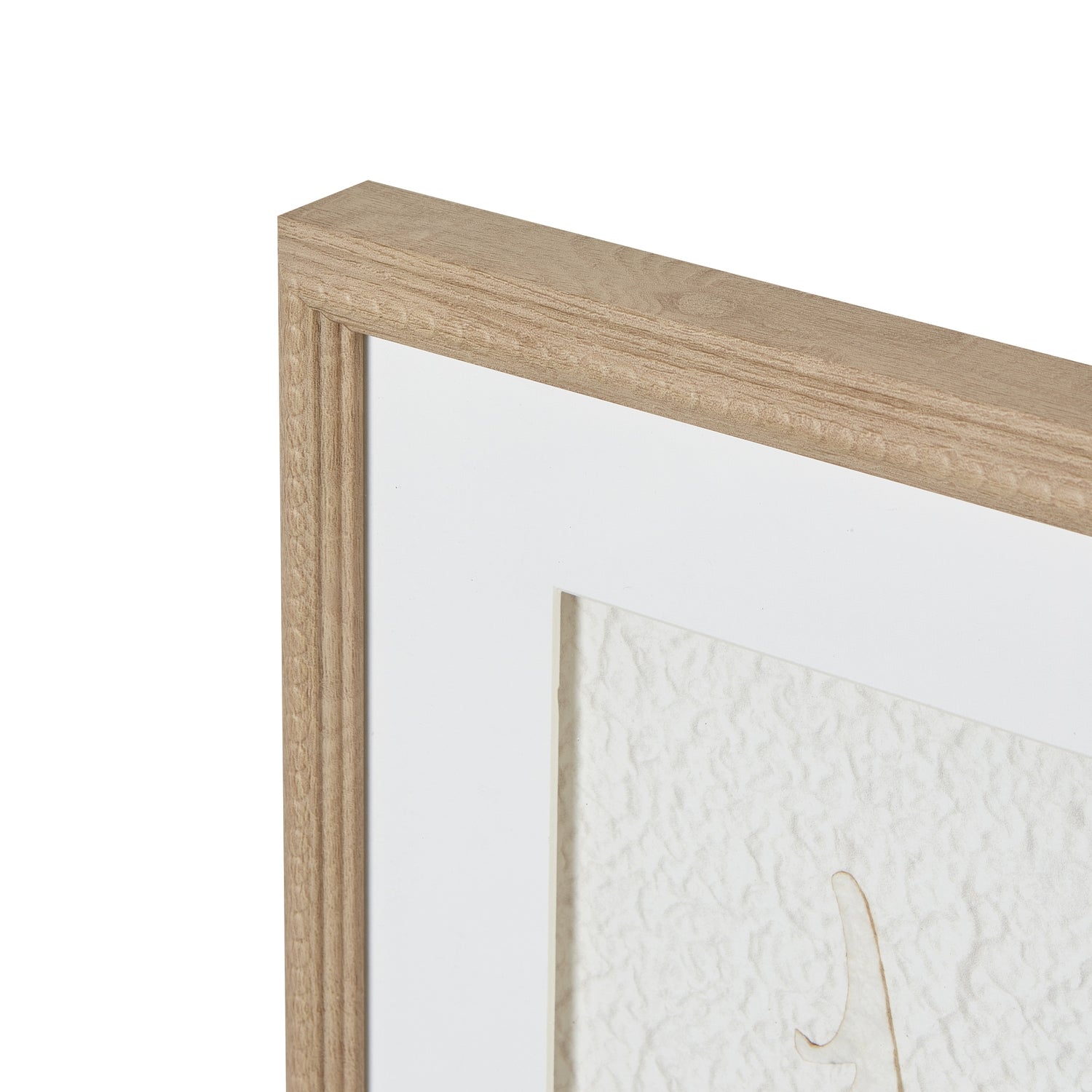 Alta White Feathers Art Mounted In Beaded Frame_3705