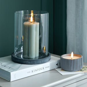 Amalfi Grey Hurricane Lantern_689