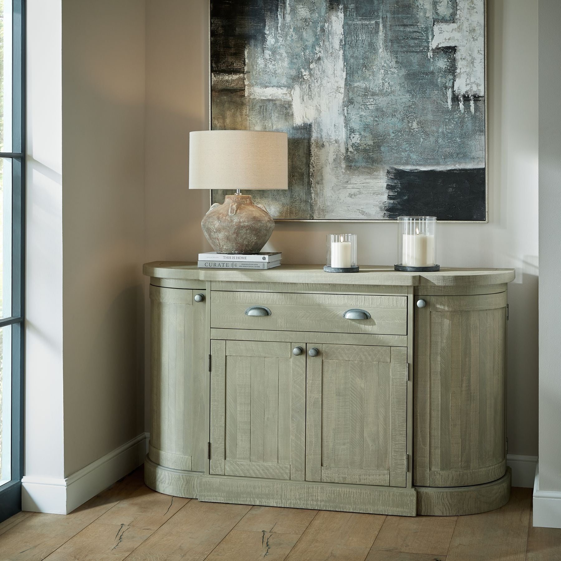 Amalfi Grey Hurricane Lantern_692