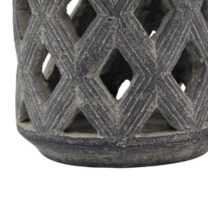 Amalfi Grey Lattice Lantern_698