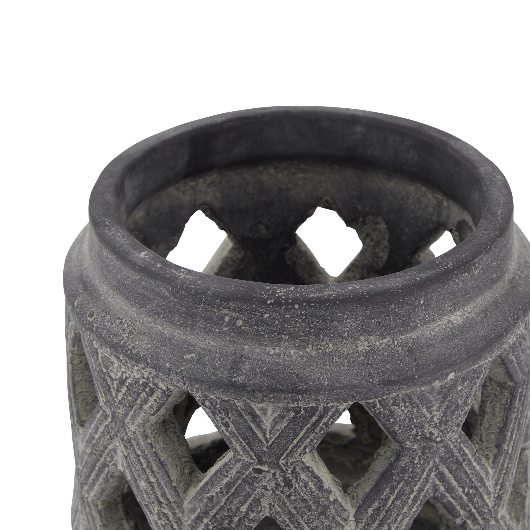 Amalfi Grey Lattice Lantern_697