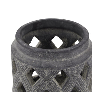 Amalfi Grey Lattice Lantern_697