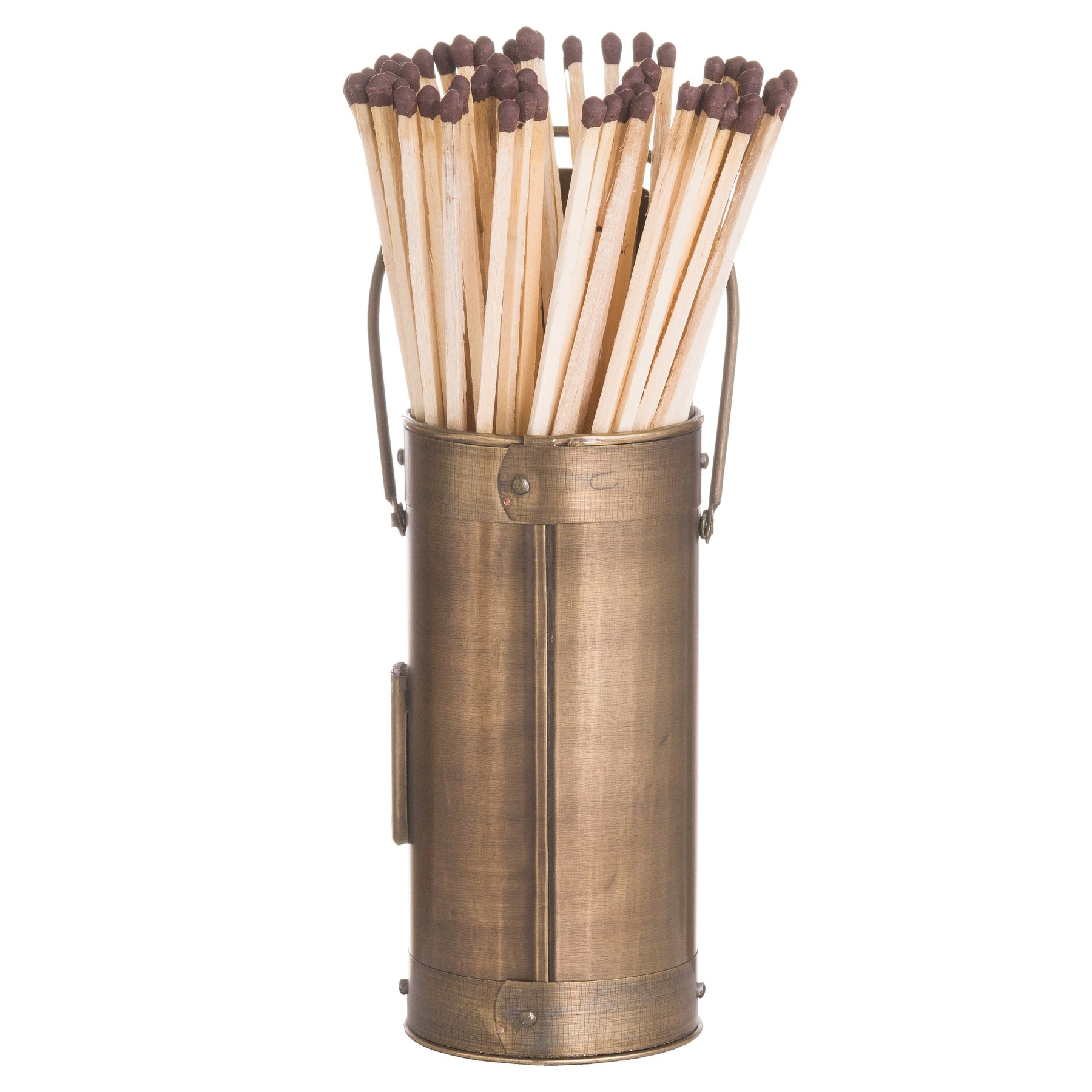 Antique Bronze Matchstick Holder With 60 Matches_4247