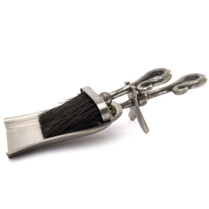 Antique Pewter Crook Handled Hearth Tidy_4257