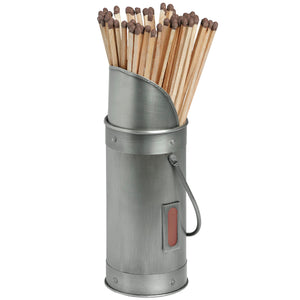 Antique Pewter Match Holder With 60 Matches [cid:14498]