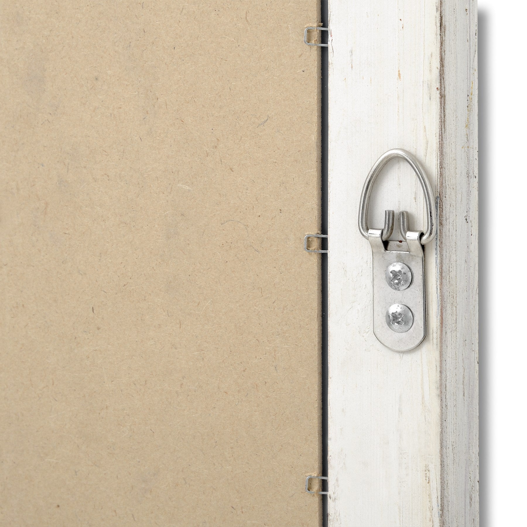 Antique White Frame Narrow Wall Mirror_4102