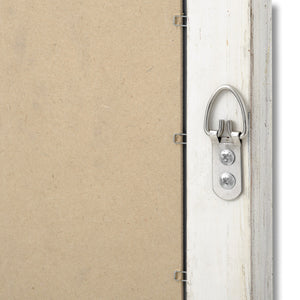 Antique White Frame Narrow Wall Mirror_4102
