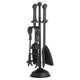 Ball Topped Companion Set In Black_4272