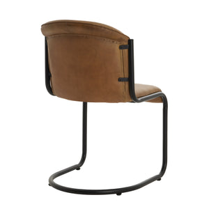 Billy Leather Curved Dining Chair_133