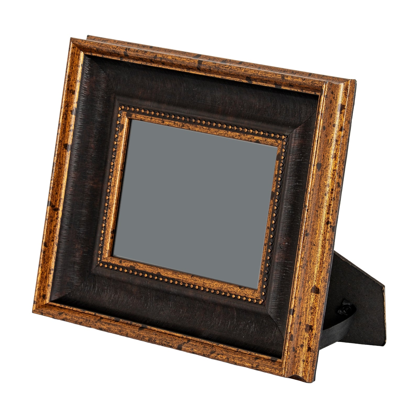 Black  Antique Gold Beaded 4X6 Photo Frame_1404