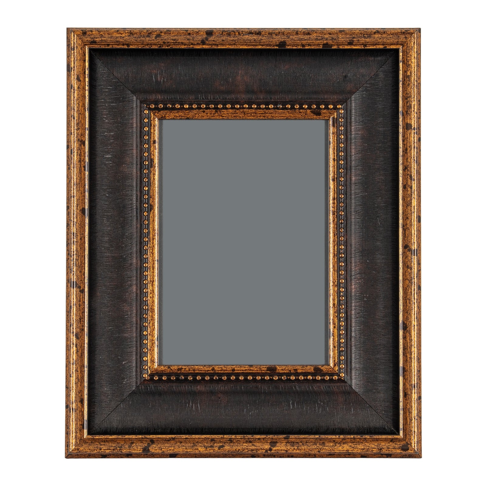 Black And Antique Gold Beaded Photo Frame_1412