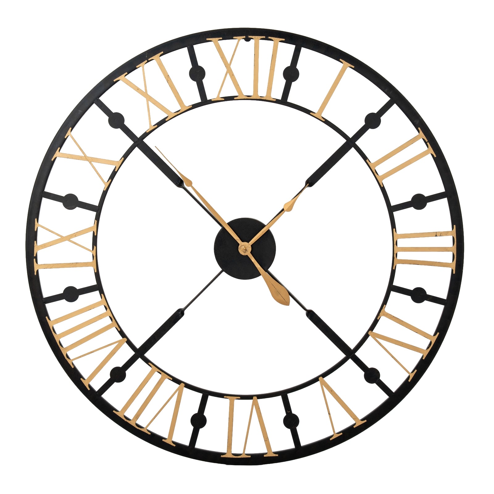 Black And Gold Skeleton Clock_3960