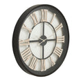 Black Framed Skeleton Clock With White Roman Numerals [cid:21070]