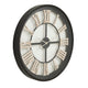 Black Framed Skeleton Clock With White Roman Numerals [cid:21070]