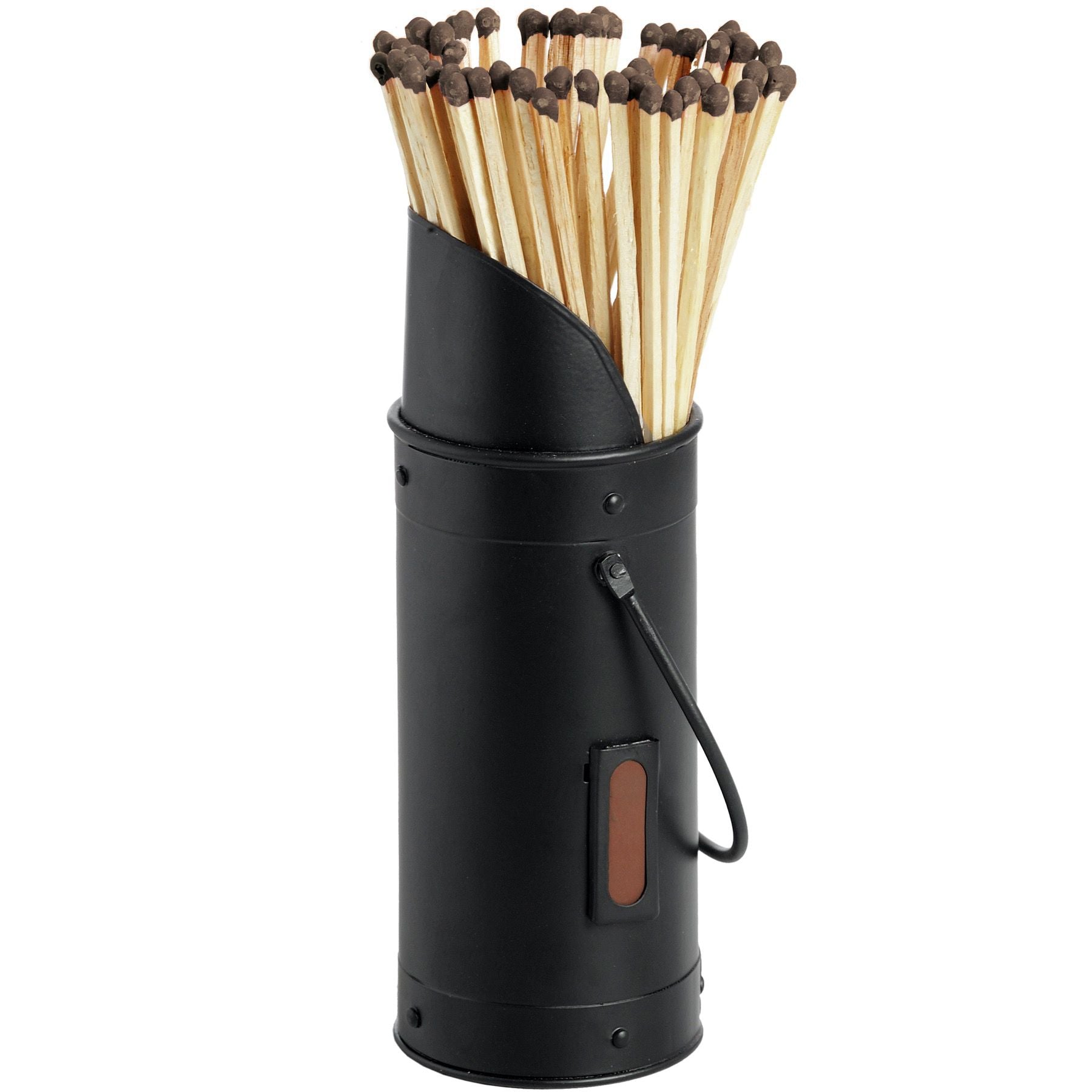 Black Matchstick Holder with 60 Matches_4292