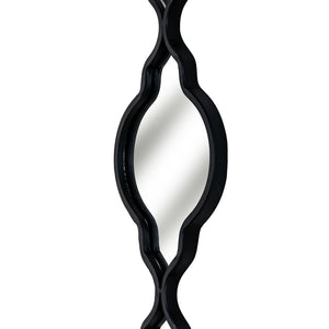 Black Quarterfoil Decorative Hanging Mirror [cid:24533-b]