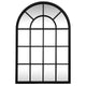 Black Wood Arched Window Mirror_4109