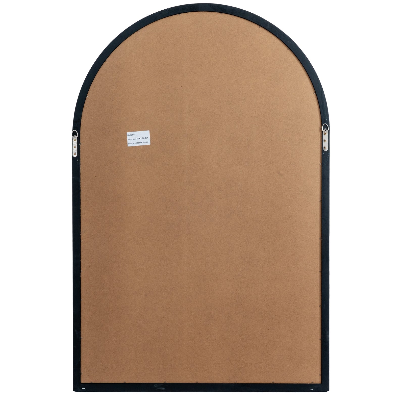 Black Wood Arched Window Mirror_4113
