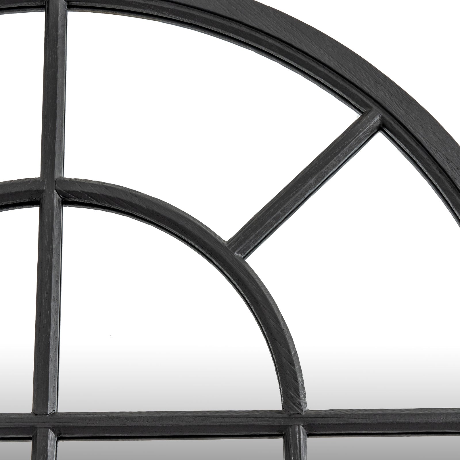 Black Wood Arched Window Mirror_4111