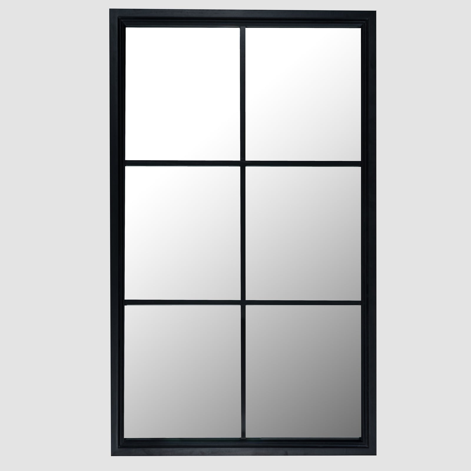 Black Wood Large Window Mirror_4114