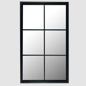 Black Wood Large Window Mirror_4114