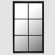 Black Wood Large Window Mirror_4114