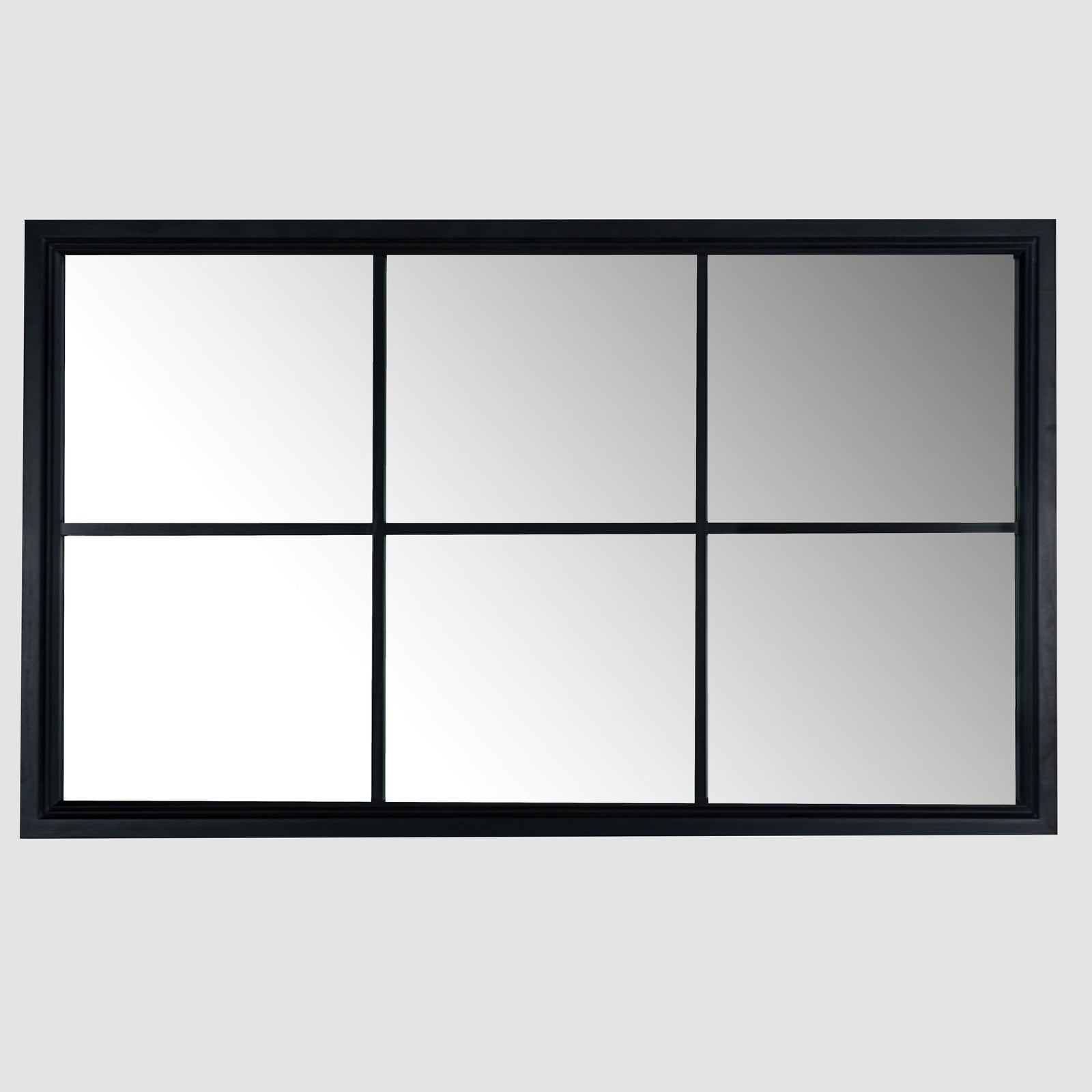 Black Wood Large Window Mirror_4115