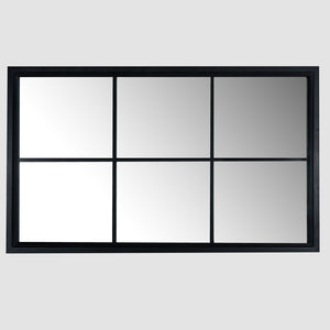 Black Wood Large Window Mirror_4115
