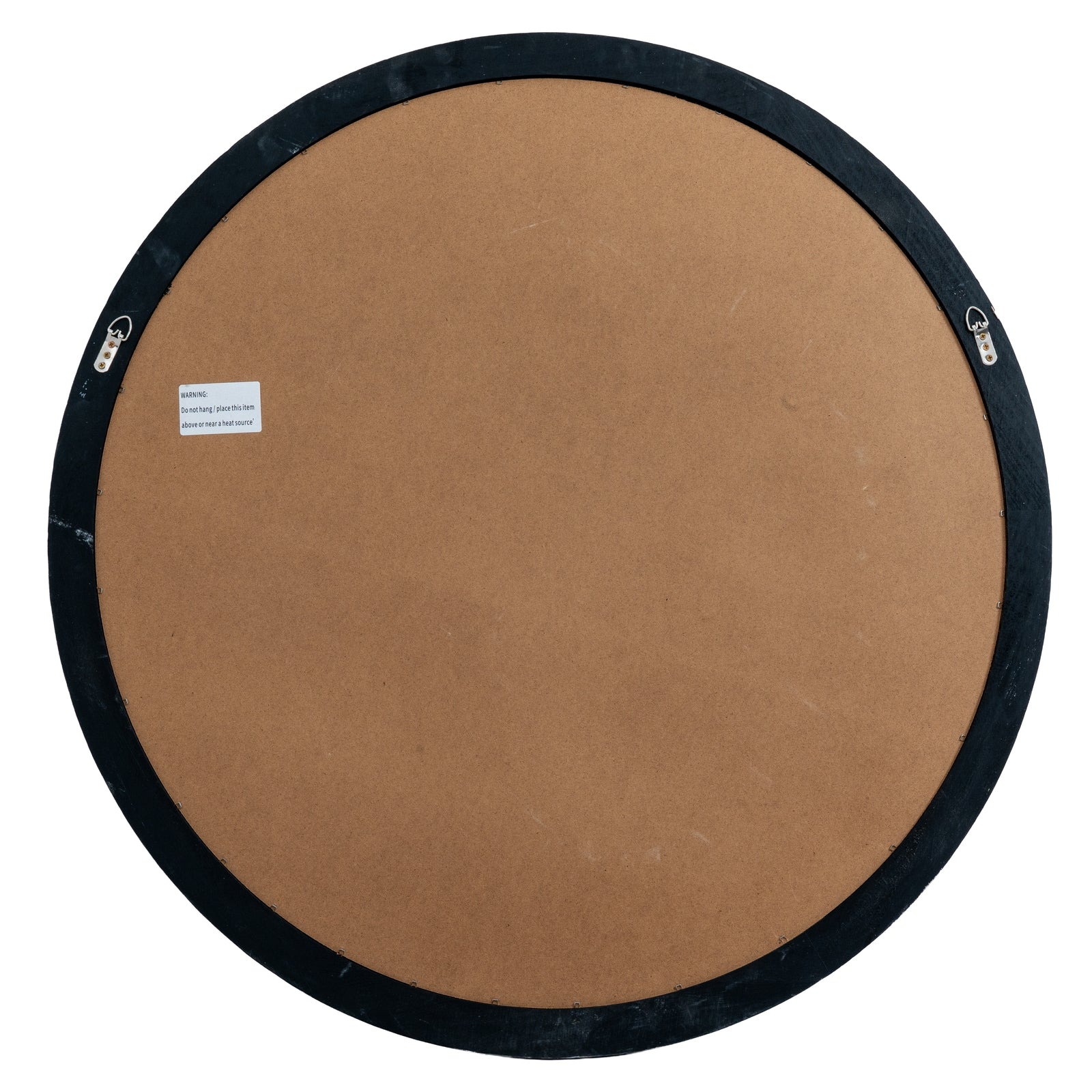 Black Wood Round Window Mirror_4122