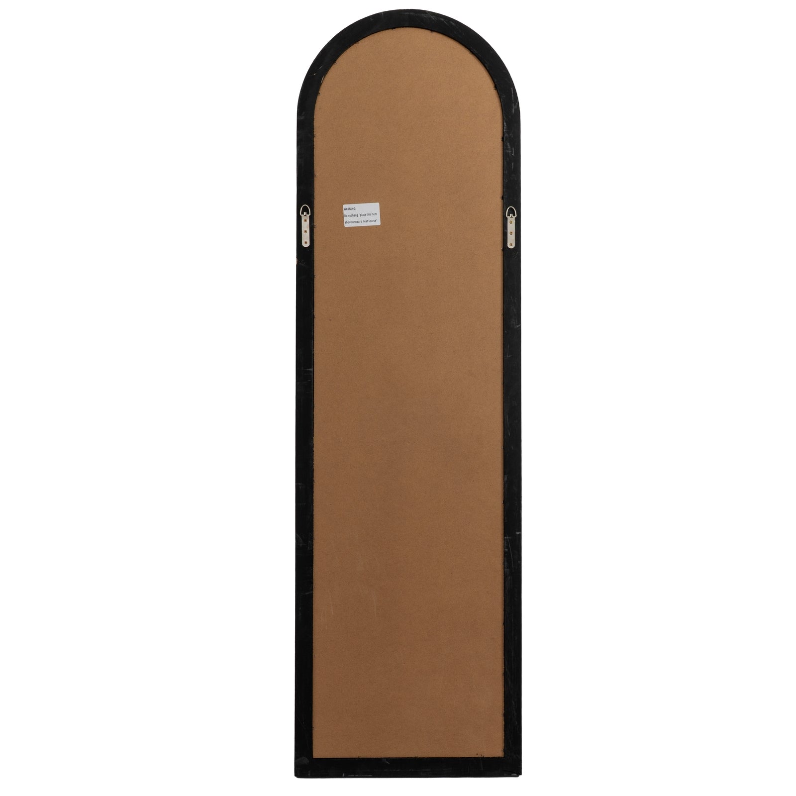Black Wood Tall Arched Window Mirror_4126
