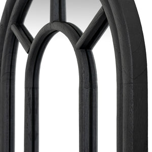 Black Wood Tall Arched Window Mirror_4124