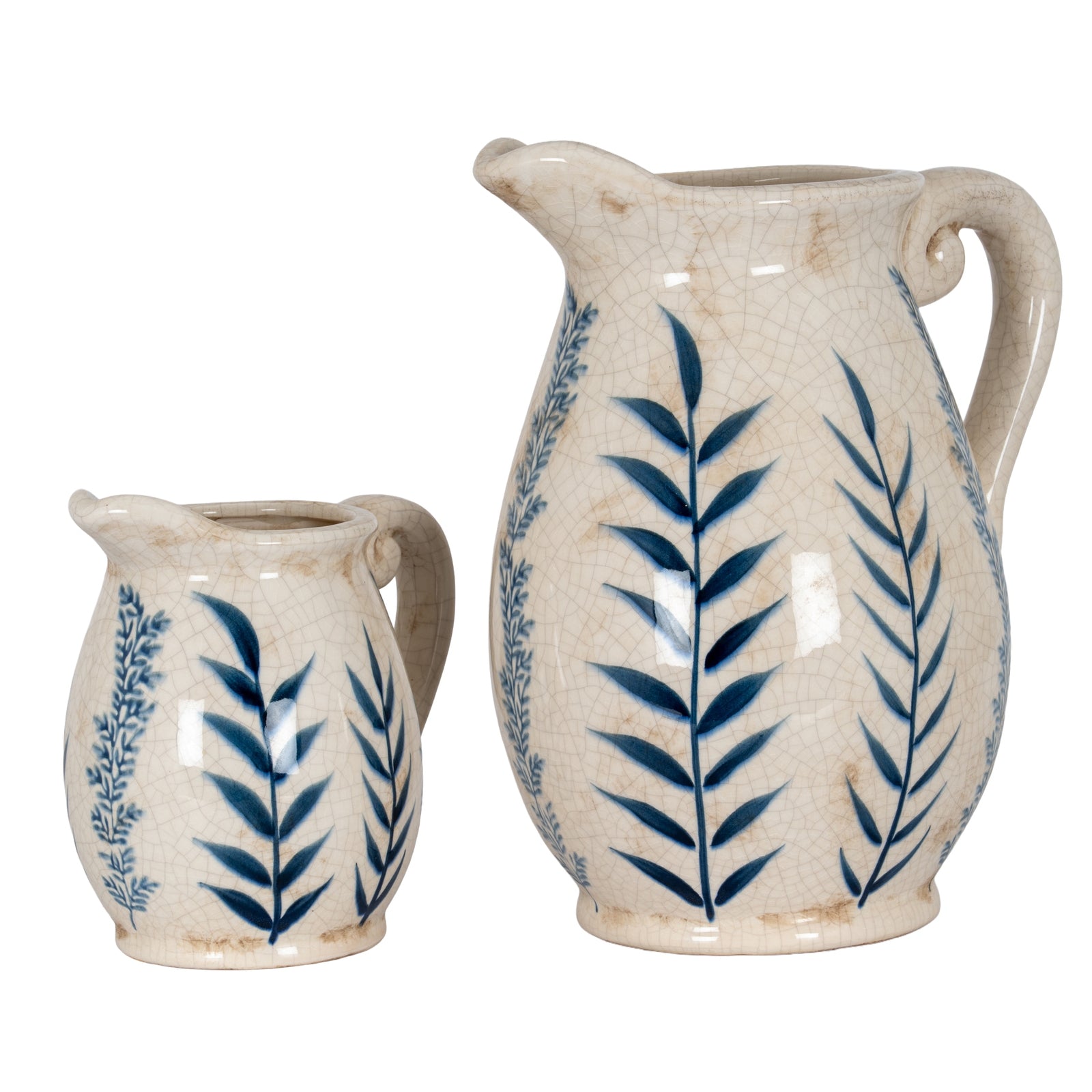 Large Blue Flora Olpe Jug Vase [cid:24719-c]