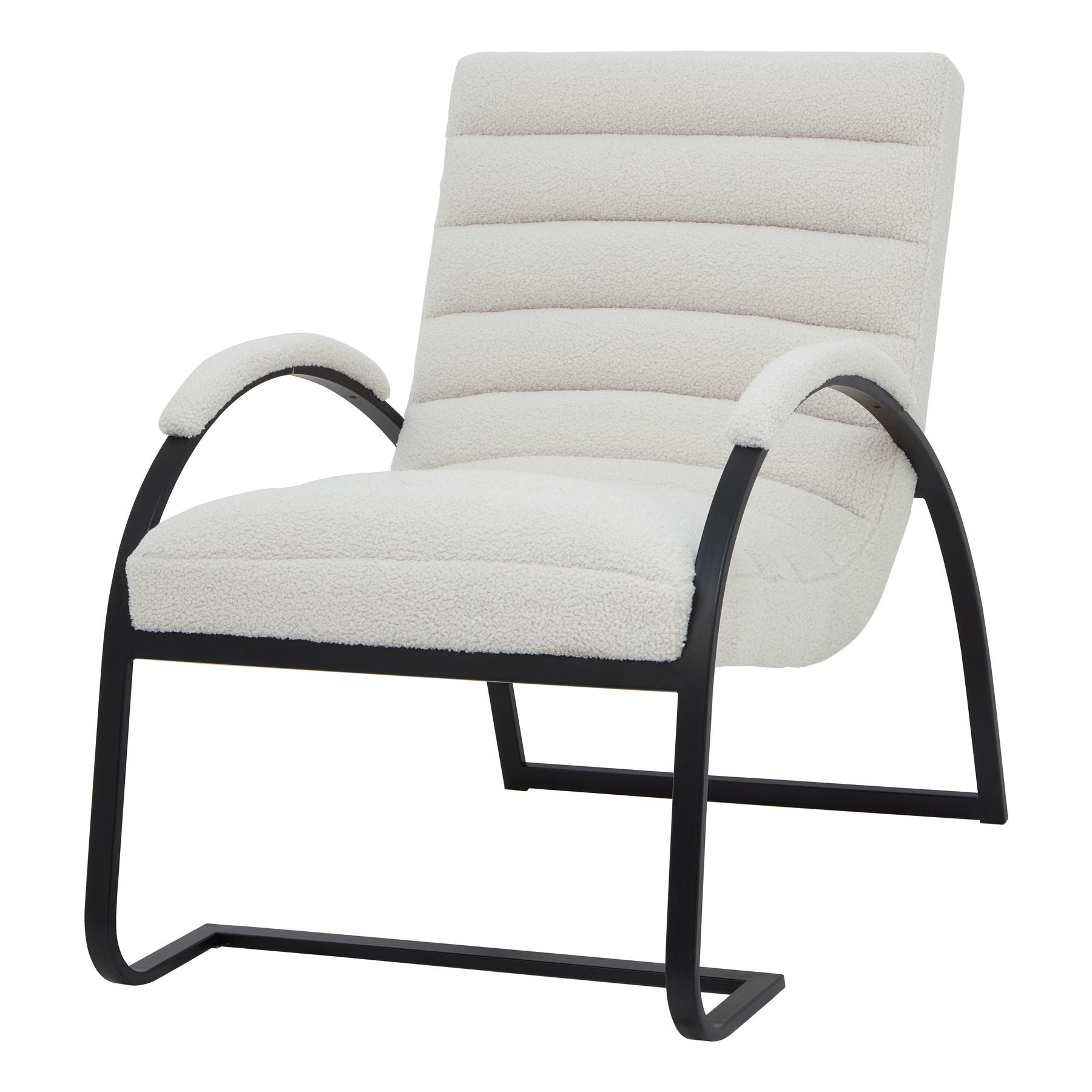 Boucle Ribbed Ark Chair_156