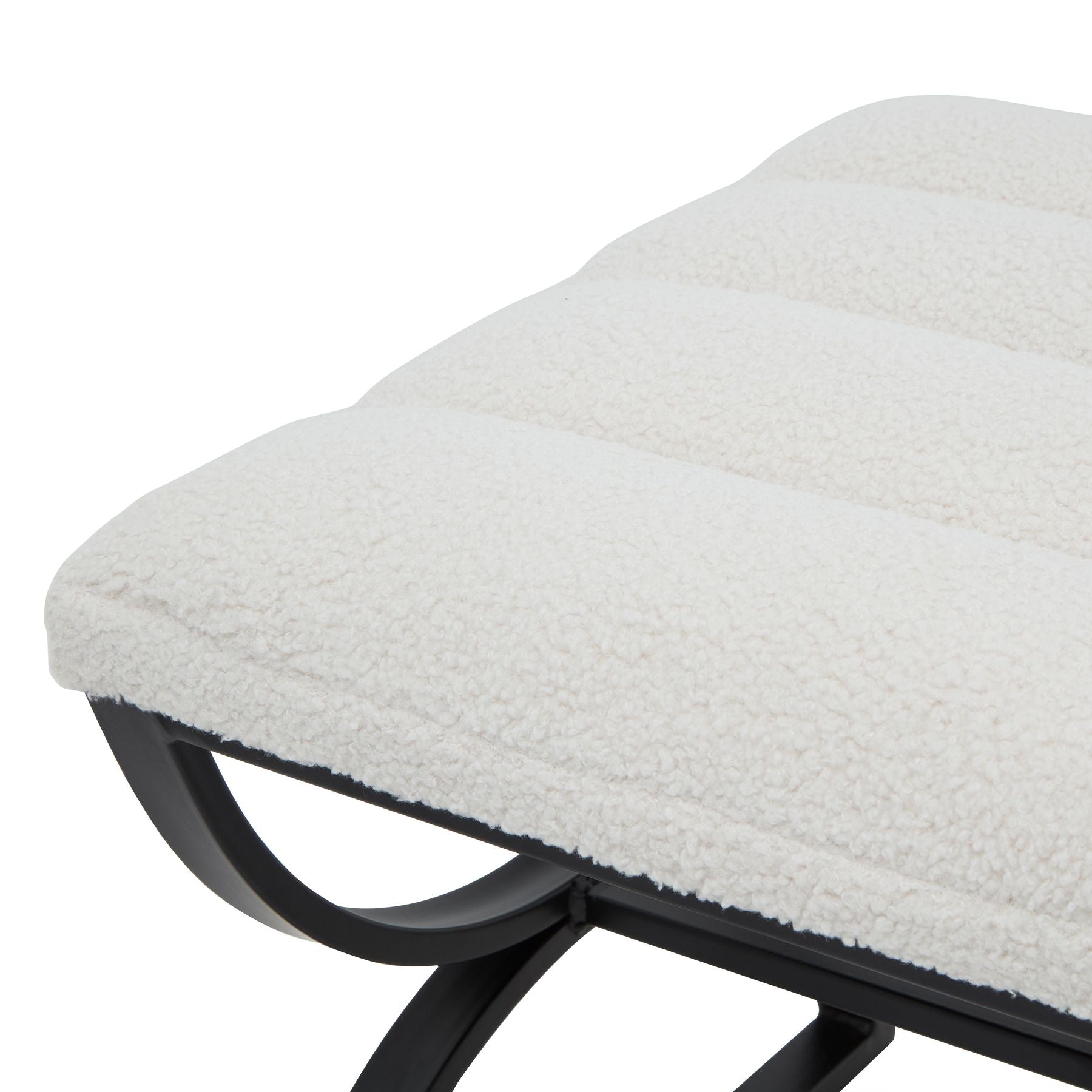 Boucle Ribbed Foot Stool_162
