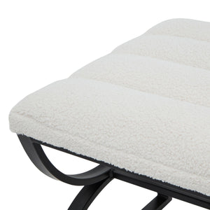 Boucle Ribbed Foot Stool_162