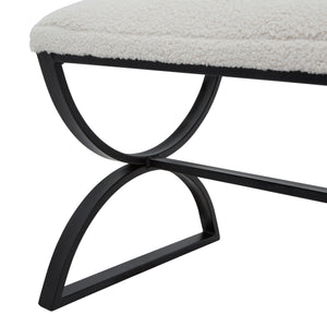 Boucle Ribbed Foot Stool_164