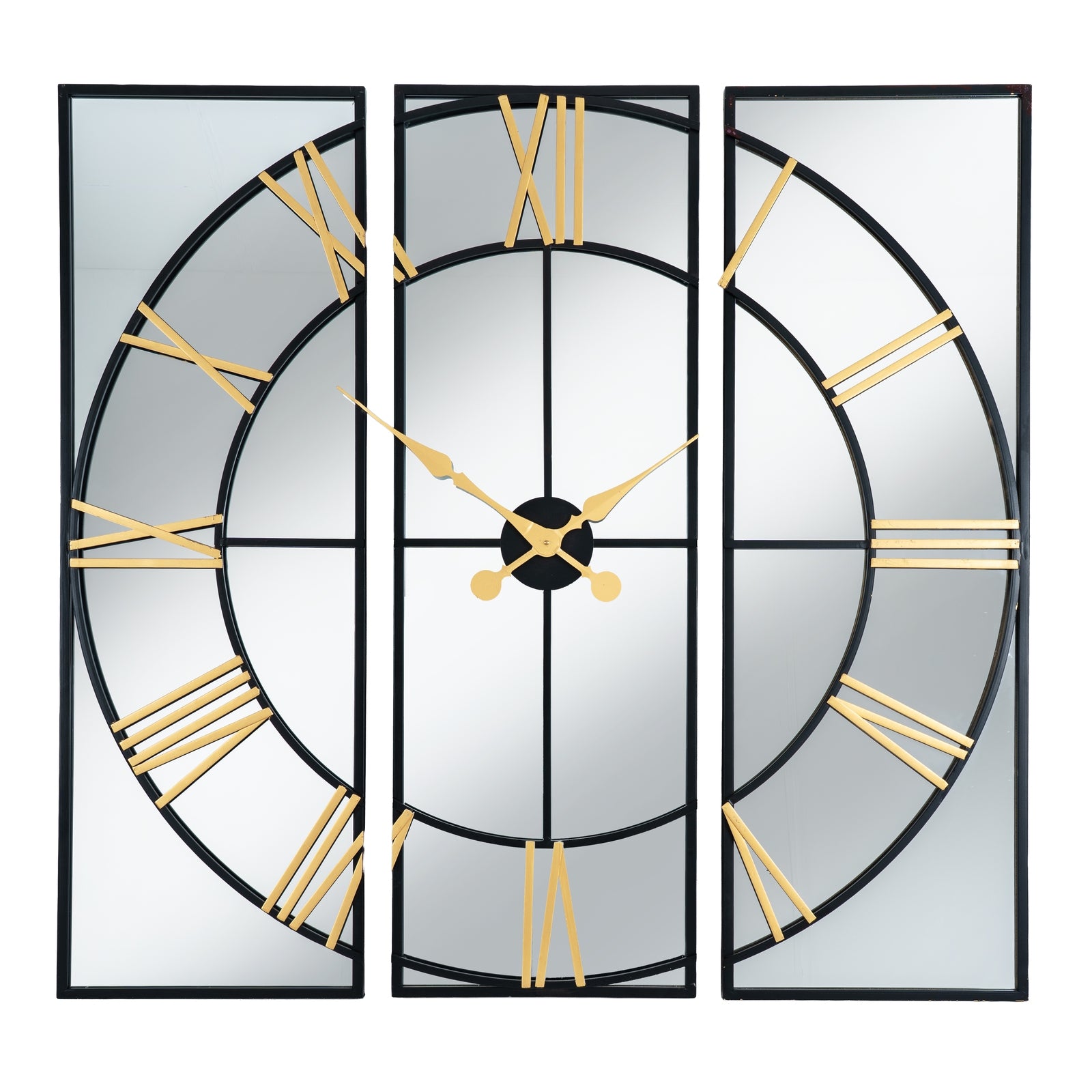 Brooklyn Black And Gold Wall Clock_3979