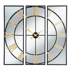 Brooklyn Black And Gold Wall Clock_3979