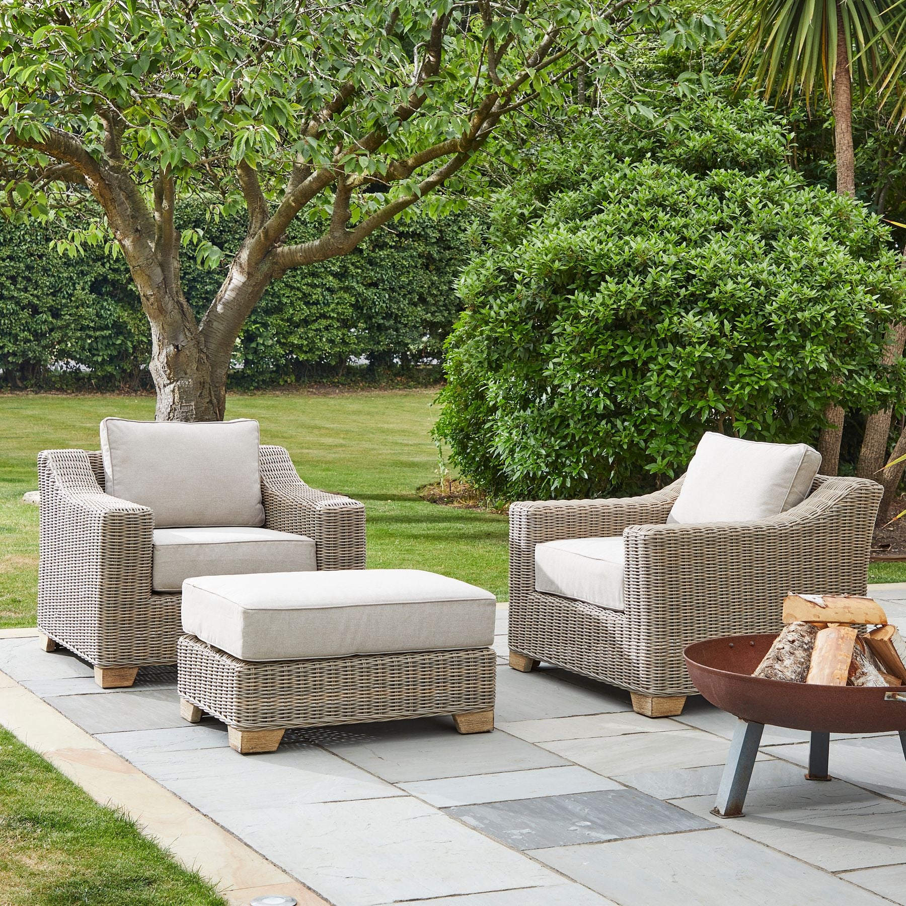 Capri Collection Outdoor Foot Stool_177