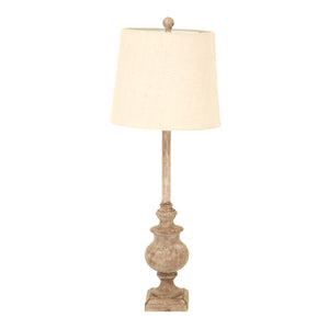 Chiaro Candlestick Table Lamp With Linen Shade_751