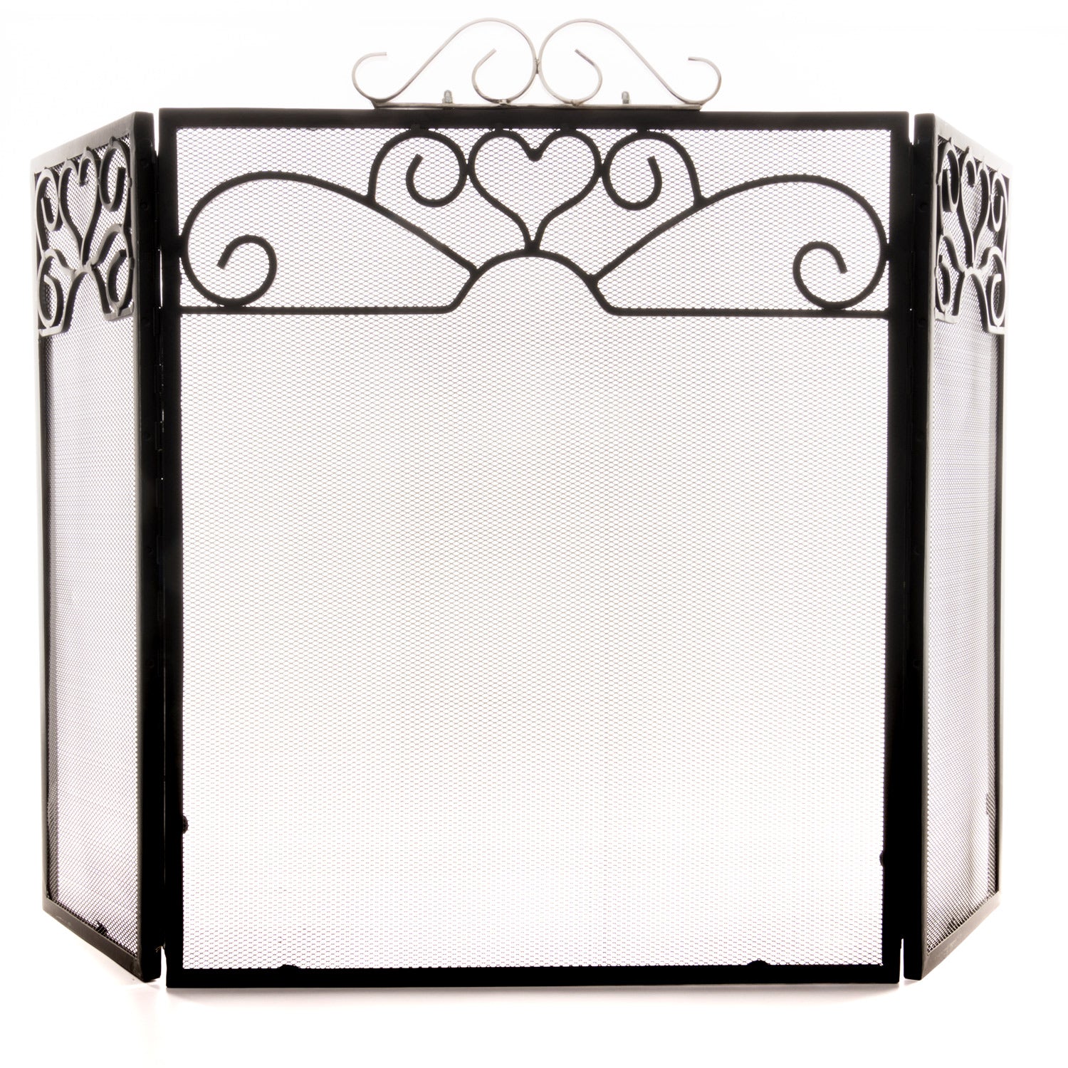 Chrome Topped Three Fold Fire Screen_4304