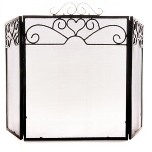 Chrome Topped Three Fold Fire Screen_4304