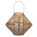 Cone Wicker Lantern With Glass Holder_759