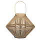 Cone Wicker Lantern With Glass Holder_759