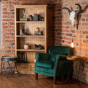 Copper Industrial Lamp With Stone Base_767
