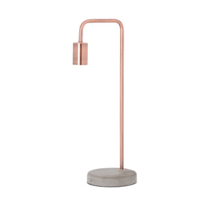 Copper Industrial Lamp With Stone Base_763