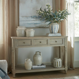 Delphine Collection 3 Drawer Console With Shelf [cid:24664]