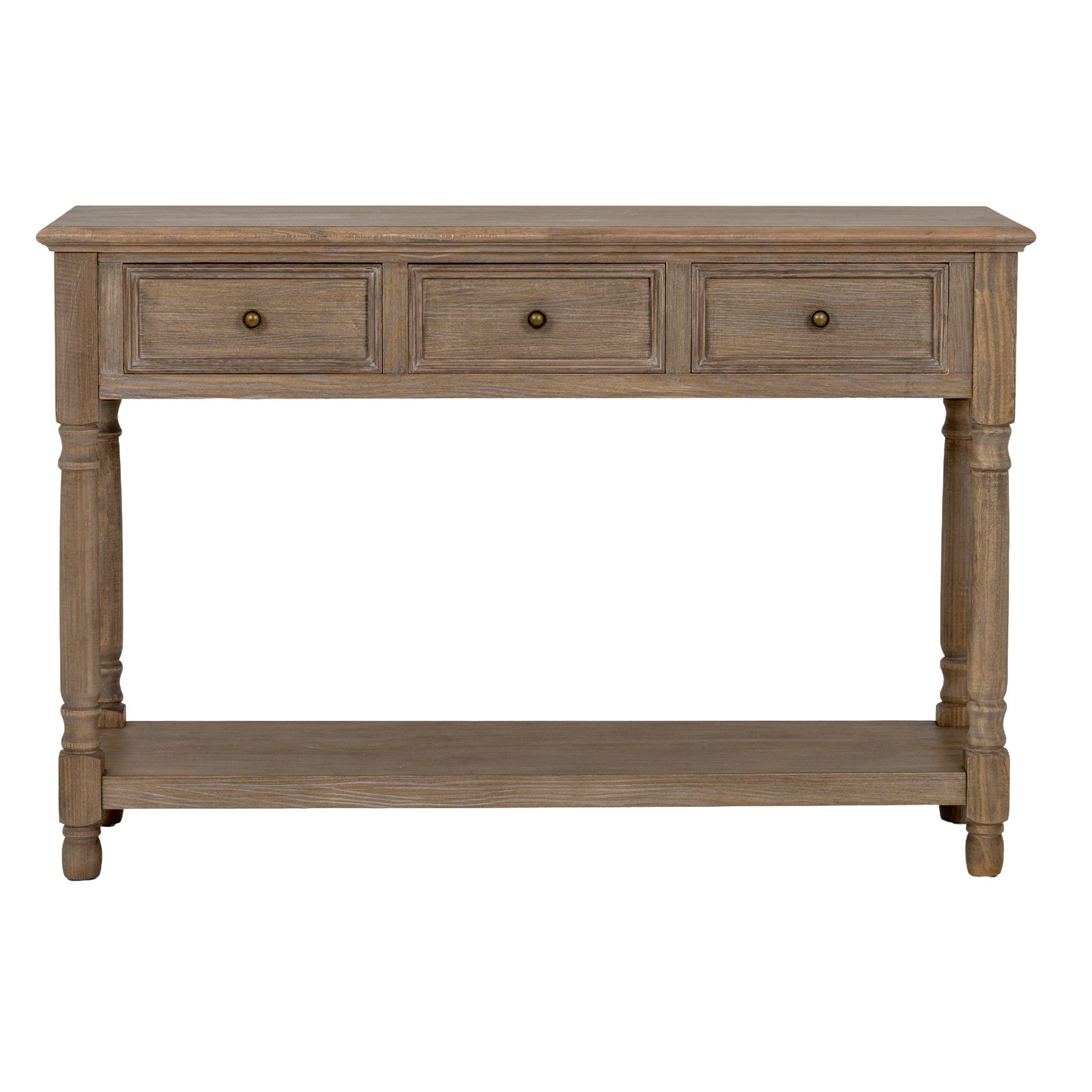 Delphine Collection 3 Drawer Console With Shelf [cid:24664-c]